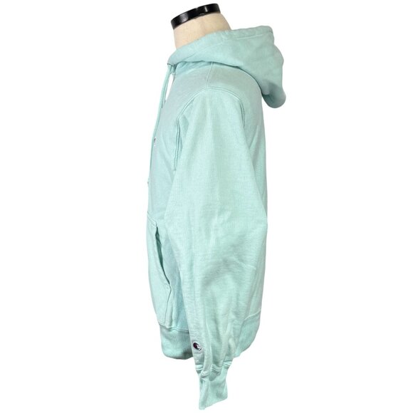 Champion Reverse Weave Pullover Hoodie Mint Green Small Cotton/Polyester - Picture 2 of 12